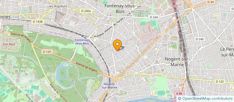 localisation de l'entreprise MADAME ISABELLE PIEL à FONTENAY-SOUS-BOIS