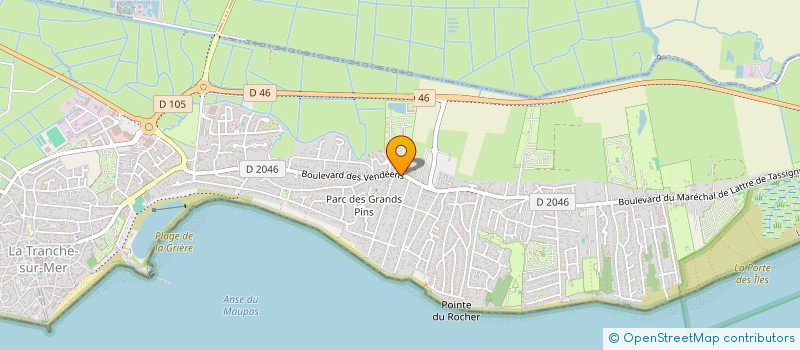 localisation de l'entreprise MADAME ISABELLE PIERRON à LA TRANCHE-SUR-MER