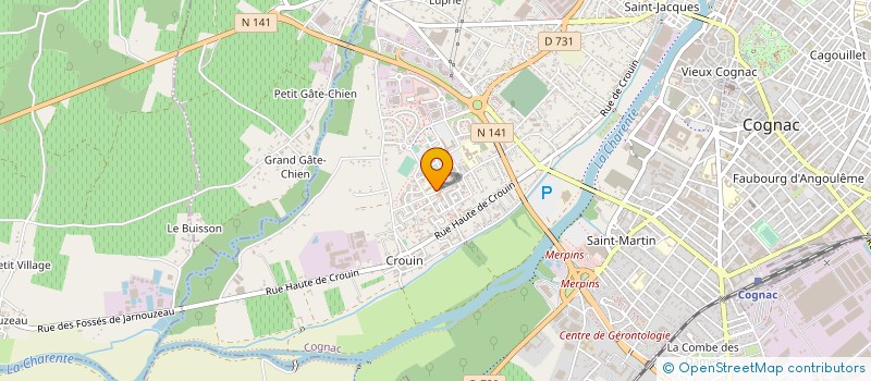 localisation de l'entreprise MADAME ISABELLE POIRIER à COGNAC