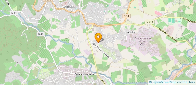 localisation de l'entreprise MADAME ISABELLE POITEVIN  GRIMAUD