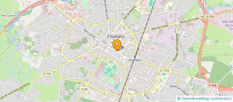 localisation de l'entreprise MADAME ISABELLE POTIER à CHALLANS