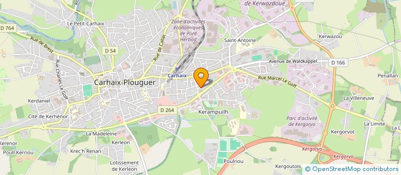 localisation de l'entreprise MADAME ISABELLE PRIGENT à CARHAIX-PLOUGUER