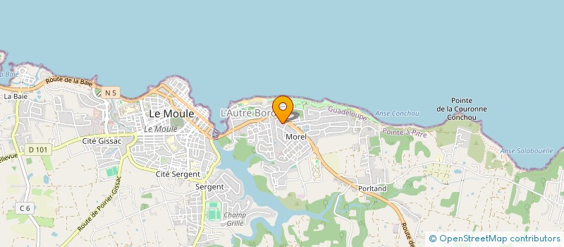 localisation de l'entreprise MADAME ISABELLE RAPSODE à LE MOULE