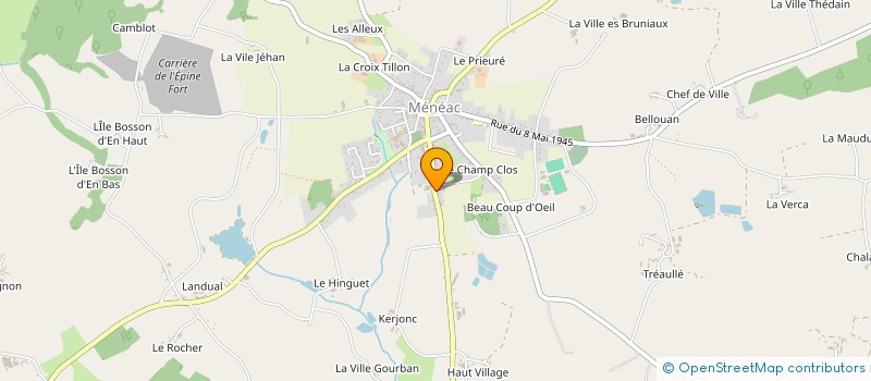 localisation de l'entreprise MADAME ISABELLE RAULT  MENEAC