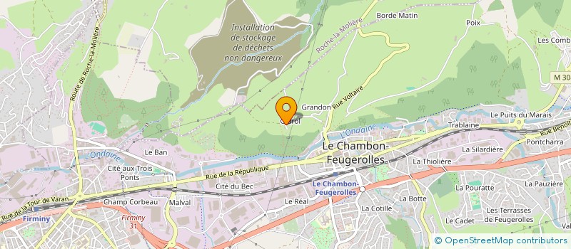 localisation de l'entreprise MADAME ISABELLE RAVEL  SAINT-ETIENNE