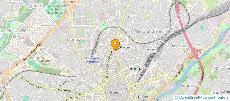 localisation de l'entreprise MADAME ISABELLE REBEYROL à LIMOGES