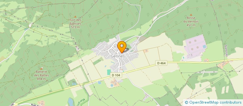 localisation de l'entreprise MADAME ISABELLE REBILLOT  GENNES