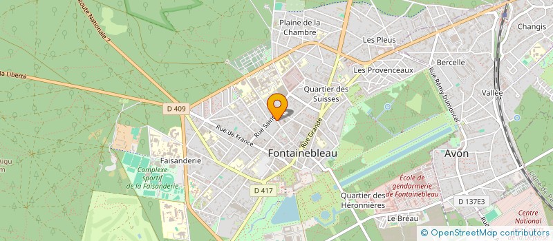 localisation de l'entreprise MADAME ISABELLE RENAULT à FONTAINEBLEAU