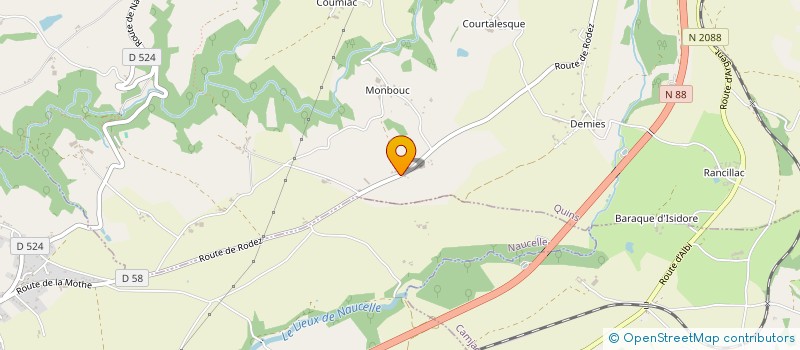 localisation de l'entreprise MADAME ISABELLE REVERBEL  NAUCELLE