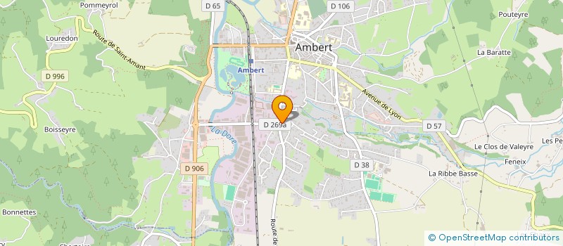 localisation de l'entreprise MADAME ISABELLE RIBEIRO  AMBERT