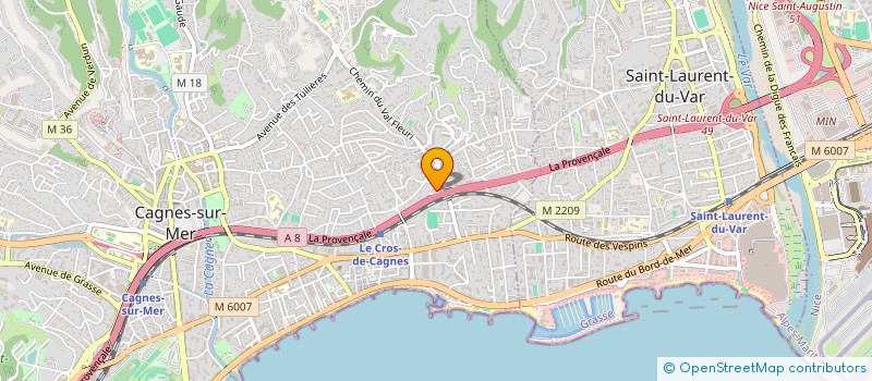 localisation de l'entreprise MADAME ISABELLE ROGER à CAGNES-SUR-MER