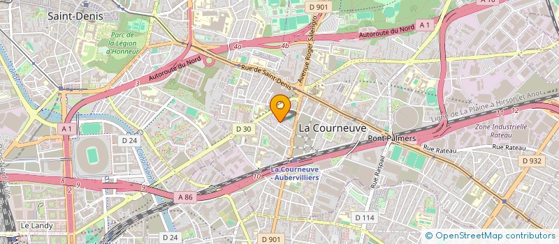 localisation de l'entreprise MADAME ISABELLE ROSS à LA COURNEUVE