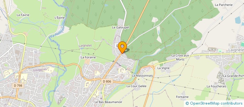 localisation de l'entreprise MADAME ISABELLE ROSSIGNOL  FOUGERES