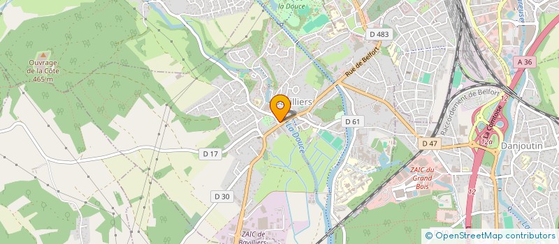 localisation de l'entreprise MADAME ISABELLE SAUVAGEOT à BAVILLIERS