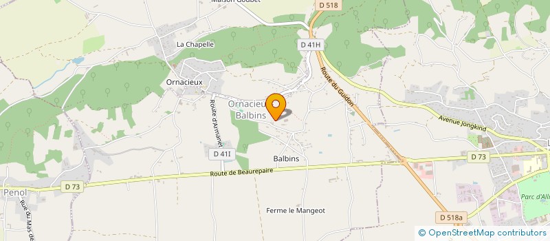 localisation de l'entreprise MADAME ISABELLE SAUZE  ORNACIEUX-BALBINS