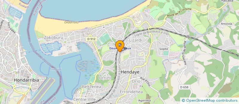 localisation de l'entreprise MADAME ISABELLE SEBILLEAUD  HENDAYE