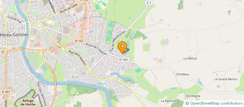 localisation de l'entreprise MADAME ISABELLE SEJOURNE à CHATEAU-GONTIER-SUR-MAYENNE
