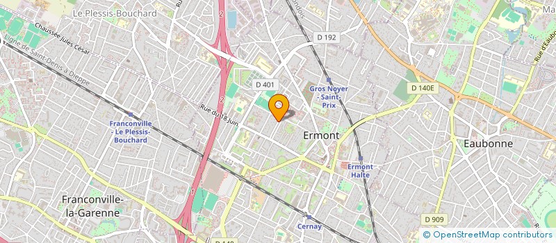 localisation de l'entreprise MADAME ISABELLE SIGONNEAU  ERMONT