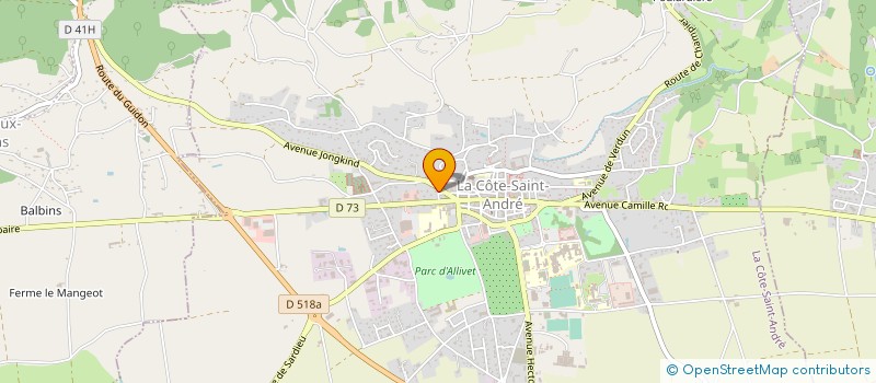 localisation de l'entreprise MADAME ISABELLE SILVESTRE  LA COTE-SAINT-ANDRE