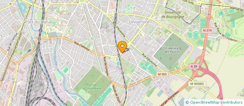 localisation de l'entreprise MADAME ISABELLE SIMONNOT à DIJON