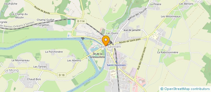 localisation de l'entreprise MADAME ISABELLE SOURDY à SAINT-SAVINIEN