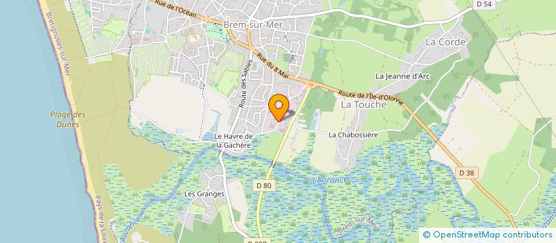 localisation de l'entreprise MADAME ISABELLE SOURIEAU à BREM-SUR-MER