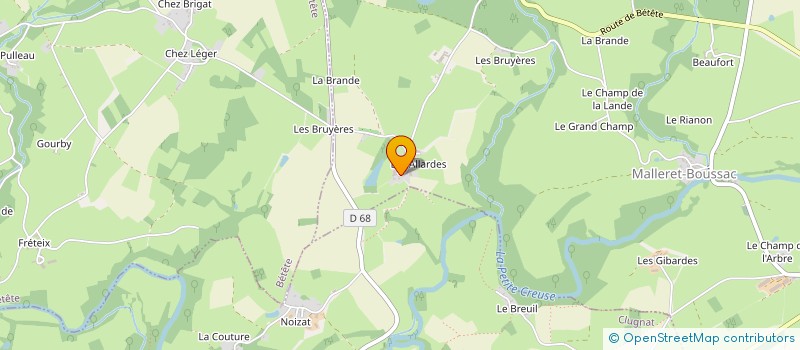 localisation de l'entreprise MADAME ISABELLE STAELENS à MALLERET-BOUSSAC