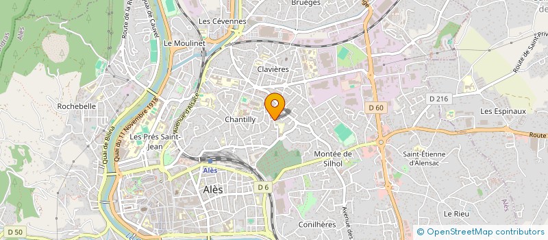 localisation de l'entreprise MADAME ISABELLE SUAUDEAU  ALES