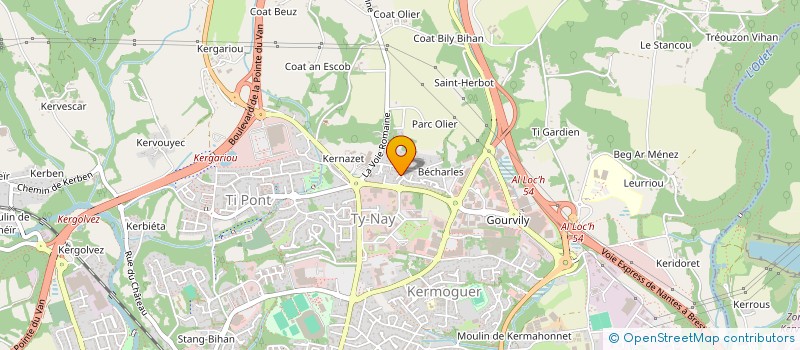 localisation de l'entreprise MADAME ISABELLE TANGUY à QUIMPER