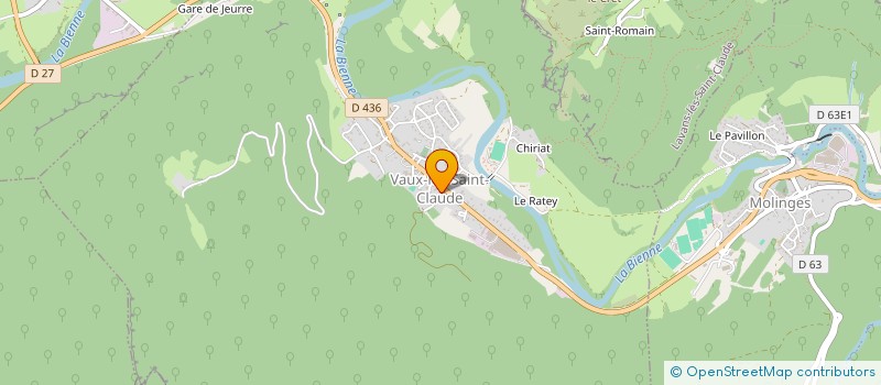 localisation de l'entreprise MADAME ISABELLE TENZA  VAUX-LES-SAINT-CLAUDE