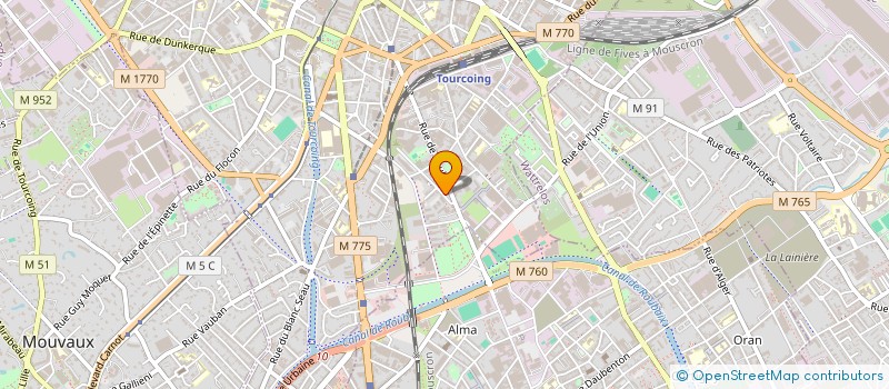 localisation de l'entreprise MADAME ISABELLE THELLIER  TOURCOING