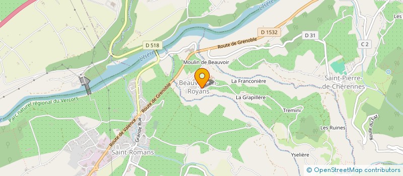 localisation de l'entreprise MADAME ISABELLE THERESE SYL DECECCO  BEAUVOIR-EN-ROYANS