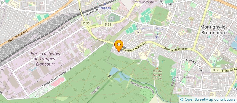 localisation de l'entreprise MADAME ISABELLE THOMMERET  MONTIGNY-LE-BRETONNEUX