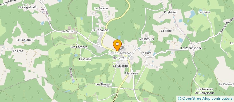 localisation de l'entreprise MADAME ISABELLE THOREZ à EGLISE-NEUVE-DE-VERGT