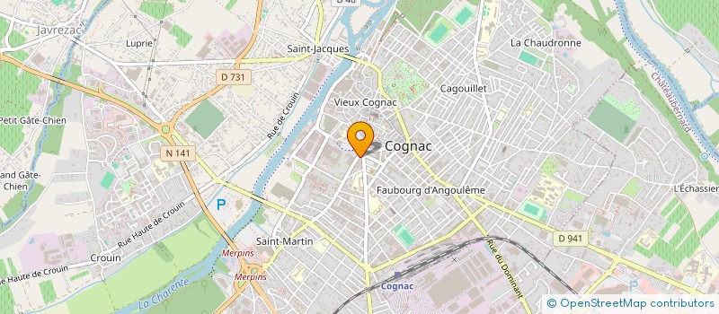 localisation de l'entreprise MADAME ISABELLE TOURNIER à COGNAC