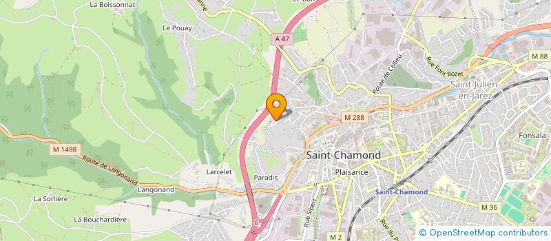 localisation de l'entreprise MADAME ISABELLE TOURON  SAINT-CHAMOND