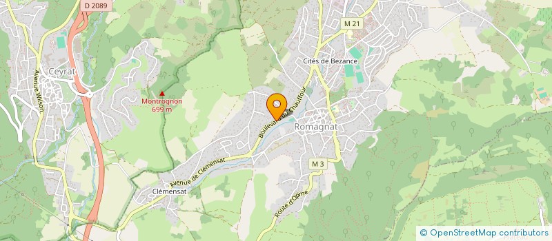 localisation de l'entreprise MADAME ISABELLE TOUZET à ROMAGNAT