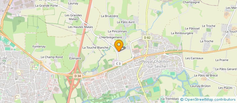 localisation de l'entreprise MADAME ISABELLE TURQUET DE BEAUREGARD  NOYAL-CHATILLON-SUR-SEICHE
