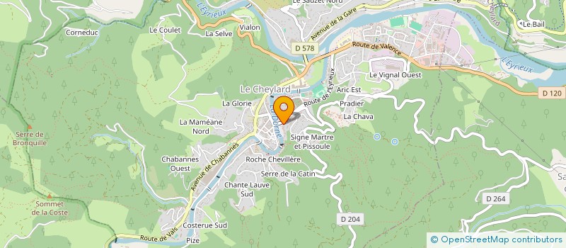 localisation de l'entreprise MADAME ISABELLE URBAN à LE CHEYLARD