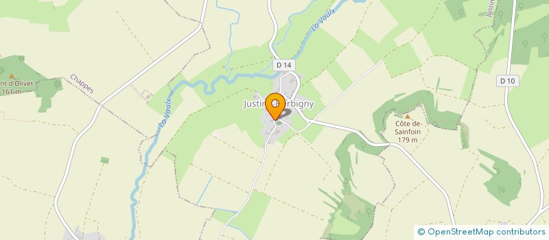 localisation de l'entreprise MADAME ISABELLE VALEYRE  JUSTINE-HERBIGNY