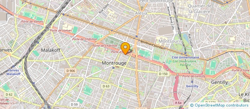 localisation de l'entreprise MADAME ISABELLE VIARS  MONTROUGE