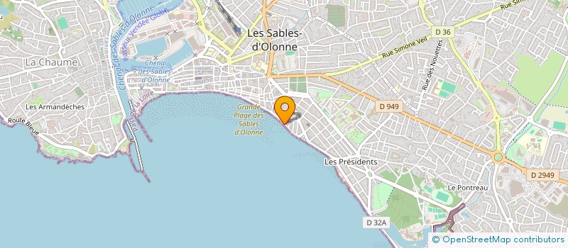 localisation de l'entreprise MADAME ISABELLE VIEL à LES SABLES D'OLONNE