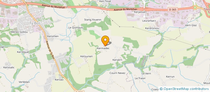 localisation de l'entreprise MADAME ISABELLE VILLARD  QUIMPER