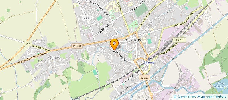 localisation de l'entreprise MADAME ISABELLE VINCENT  CHAUNY