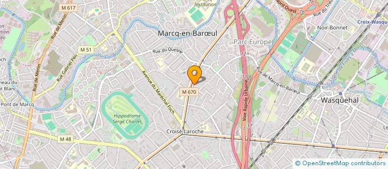 localisation de l'entreprise MADAME ISABELLE VISJE à MARCQ-EN-BARŒUL
