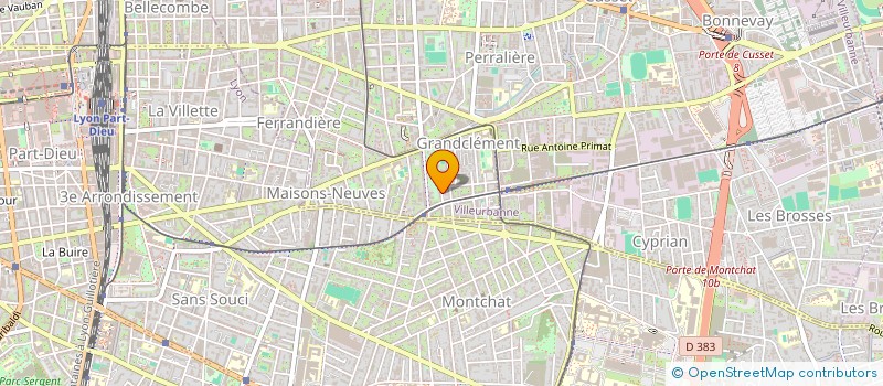 localisation de l'entreprise MADAME ISABELLE VOIZEUX  VILLEURBANNE