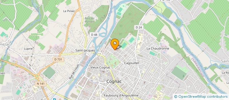 localisation de l'entreprise MADAME ISABELLE WINTER à COGNAC
