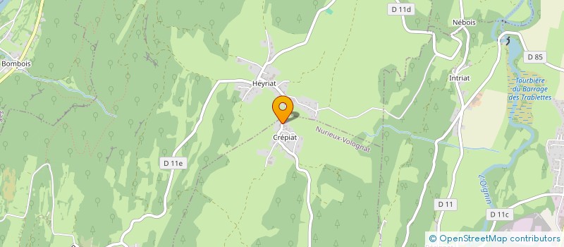 localisation de l'entreprise MADAME ISALINE GOYFFON  NURIEUX-VOLOGNAT