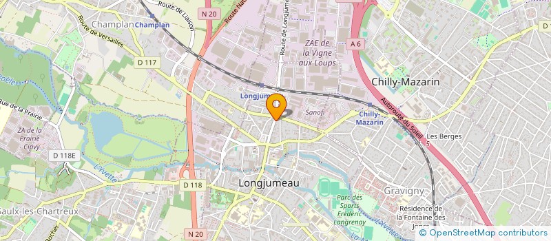 localisation de l'entreprise MADAME ISILDE HAMON à LONGJUMEAU