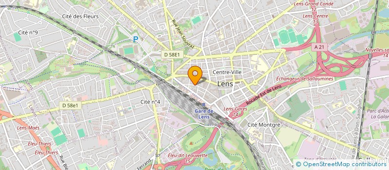 localisation de l'entreprise MADAME ISIS LEGRAND  LENS